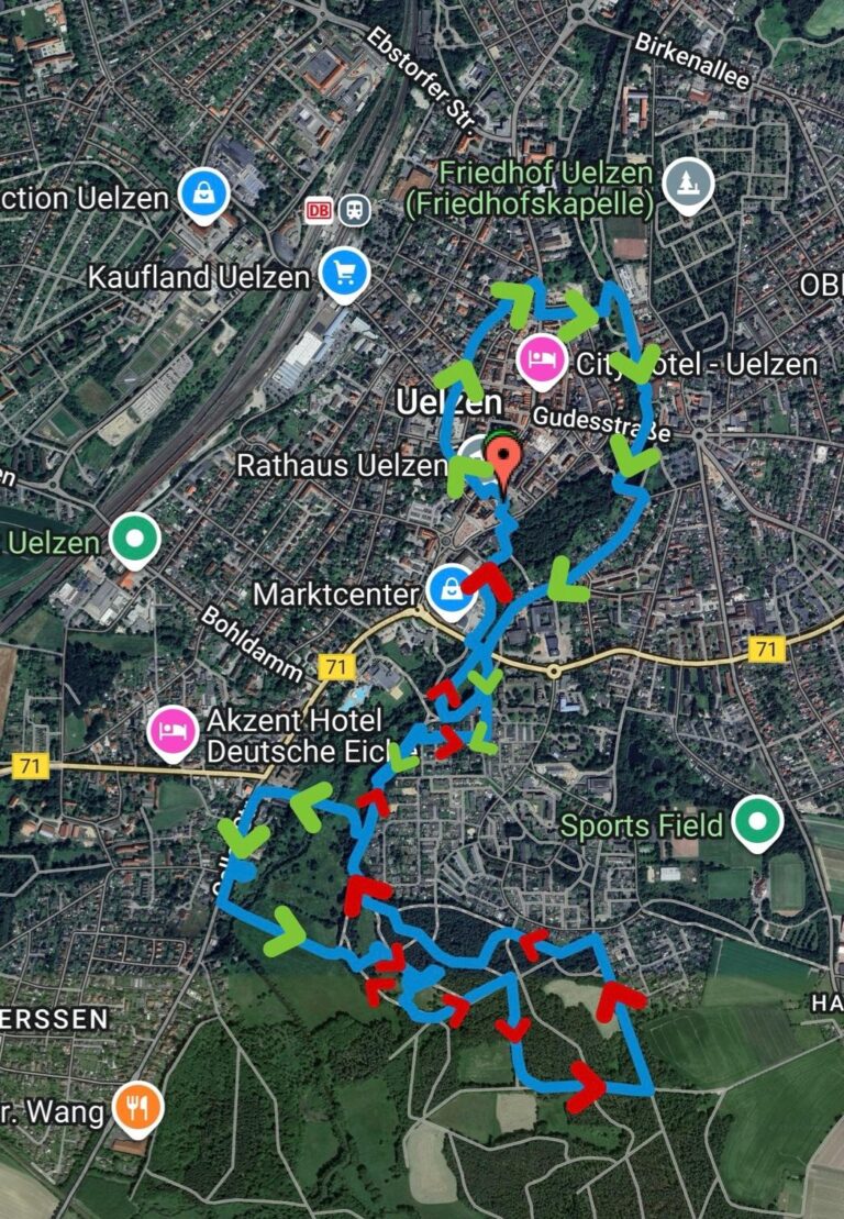 8 Kilometer Strecke